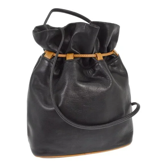 Celine Black Drawstring Shoulder Bag M07 NQ04681 - Picture 9 of 12